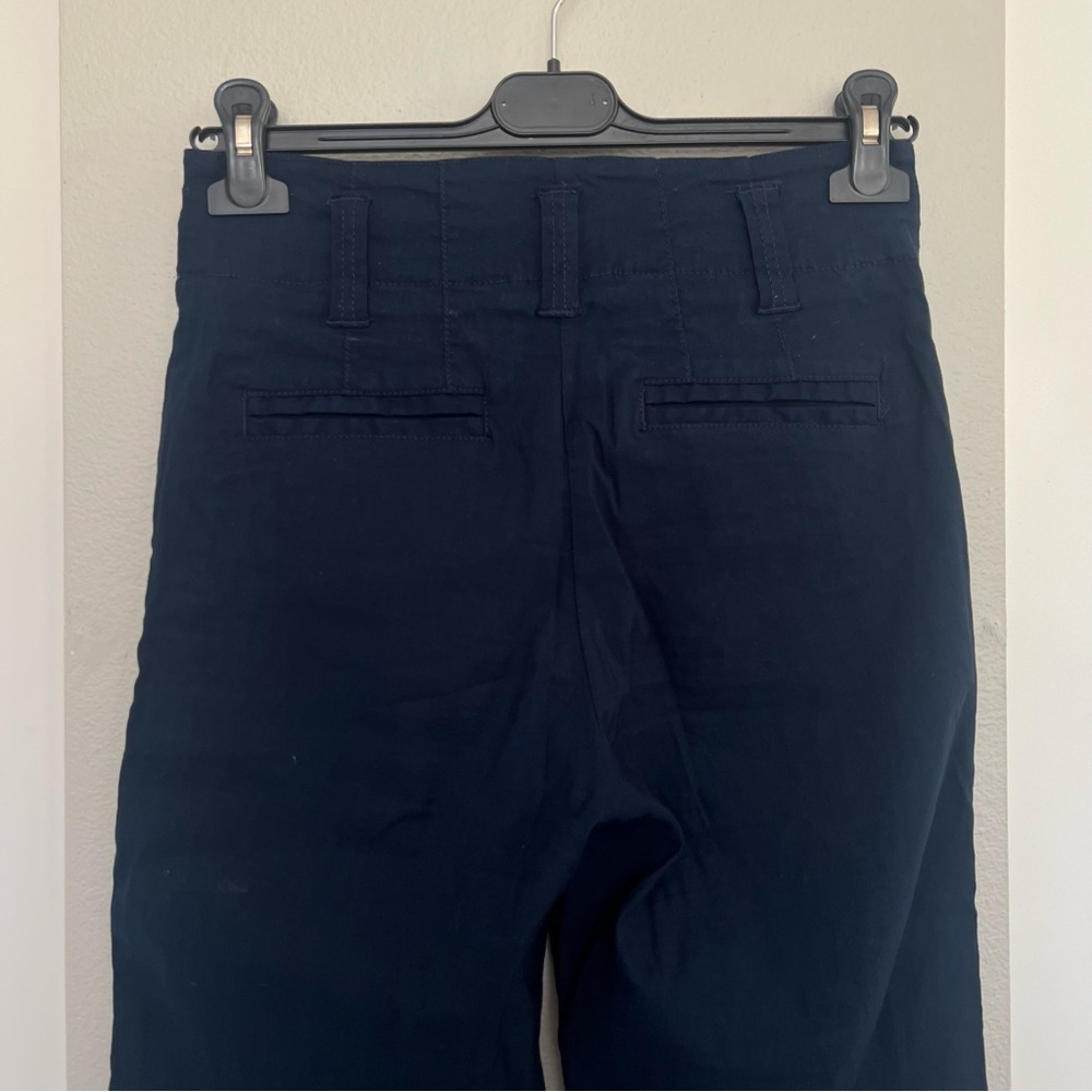 Maeve Anthropologie The Naomi Pants – High Waisted Flare - Navy Blue - Size 2 - Picture 7 of 12